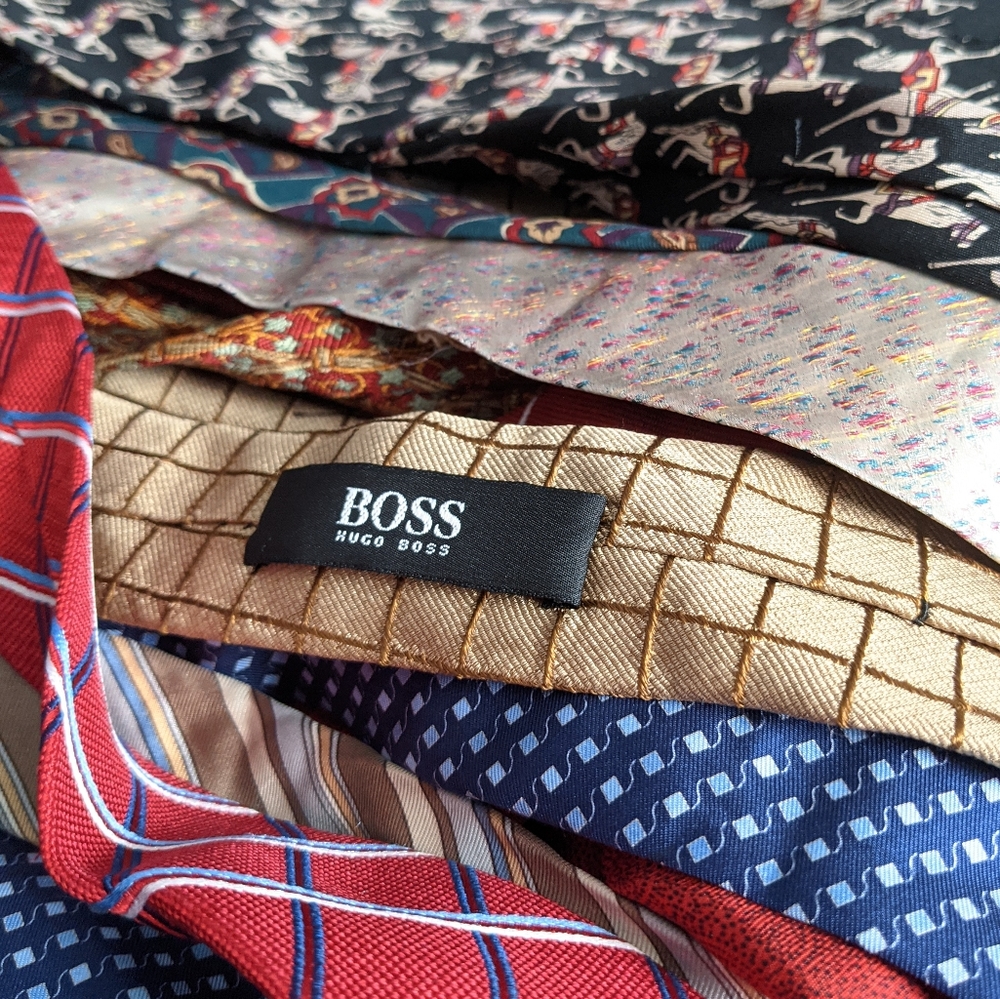 Bundle Men's Ties Mixed Lot Floral Plaid Silk